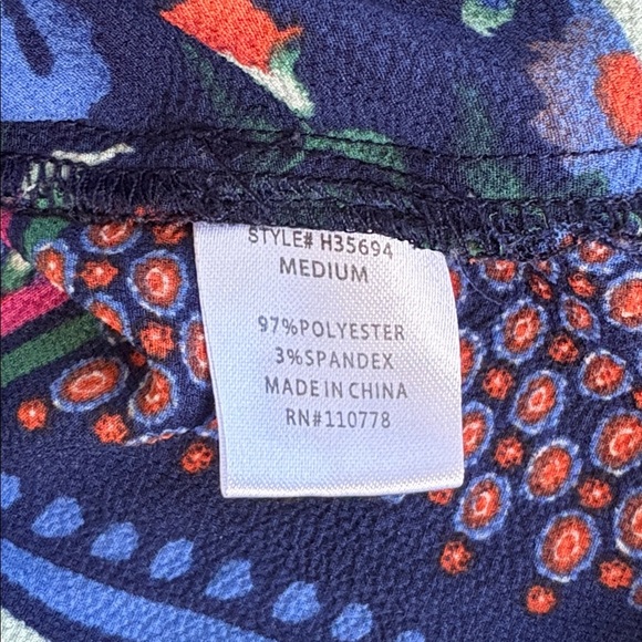 Hazel Anthropologie Boho Multicolor Floral Patchwork Blouse Bell Sleeve Women M - Picture 13 of 13